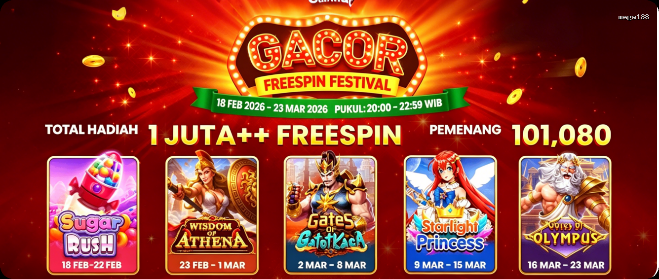 Login mega188 Sekarang Bonus Melimpah